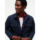PACKABLE LW SHIRT JACKET NAVY BLUE
