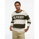 Waffle Cotton Graphic Crew Neck Huntsman  TOMMY HILFIGER