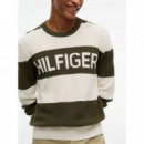 Waffle Cotton Graphic Crew Neck Huntsman  TOMMY HILFIGER