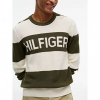 Waffle Cotton Graphic Crew Neck Huntsman  TOMMY HILFIGER