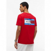 Brand Love Back Flag Graphic Tee Medium  TOMMY HILFIGER