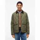 QUILTED LINER JACKET GHOST FERN