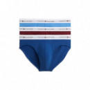 3P Brief Opulent Blue/burgundy/blue Spel  TOMMY HILFIGER