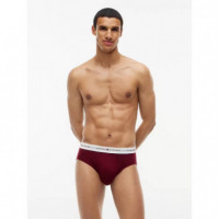 3P Brief Opulent Blue/burgundy/blue Spel  TOMMY HILFIGER