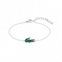 Pulsera Steel Cocrodile Plateada  LACOSTE