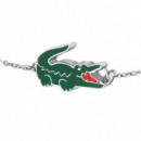 Pulsera Steel Cocrodile Plateada  LACOSTE