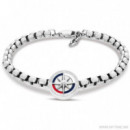 PULSERA COMPASS PLATEADA