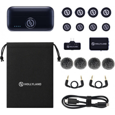 HOLLYLAND Lark M3 Combo 4TX y 2RX (space Gray, Camera Rx + Usb-c Rx)