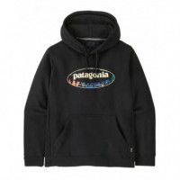 PATAGONIA - M's '95 Oval Logo Uprisal Hoody - BKLO - 39724/BKLO