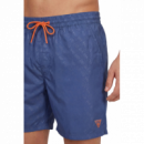 Bañador GUESS Azul Logotipo Estampado