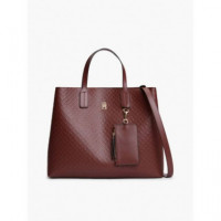 TH ICON SATCHEL MONO OXBLOOD