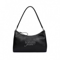 TJW BOLD SCRIPT SHOULDER BAG BLACK