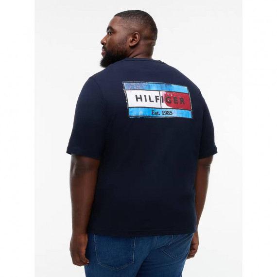 BT-BACK FLAG GRPHIC TEE-B NAVY BLUE