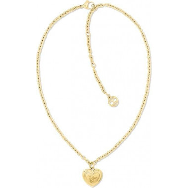 COLLAR HEART CHARMS DORADO