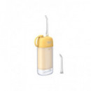 TM ELECTRON Irrigador Bucal Portatil Recargable 3 MODOS,2 Boquillas Blanco Amarillo TMBH035YLL