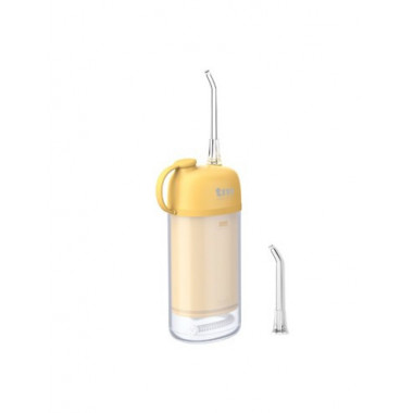 TM ELECTRON Irrigador Bucal Portatil Recargable 3 MODOS,2 Boquillas Blanco Amarillo TMBH035YLL