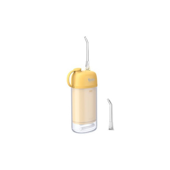 TM ELECTRON Irrigador Bucal Portatil Recargable 3 MODOS,2 Boquillas Blanco Amarillo TMBH035YLL