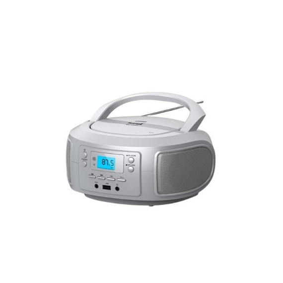 SAMI Radio CD Portatil Boombox RS-12213 Bluetooth,usb con Mando Plata