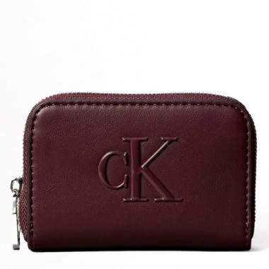 Cartera con cremallera en el contorno y monograma