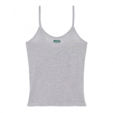 Camiseta de tirantes de punto jersey de corte ajustado con insignia