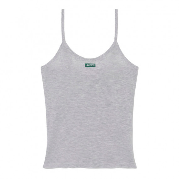 Camiseta de tirantes de punto jersey de corte ajustado con insignia