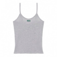 Camiseta de Tirantes de Punto Jersey de Corte Ajustado con Insignia  LACOSTE
