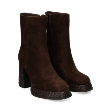 BOTIN TACON PLAT TRENZADO ANTE MOKA