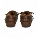MOCASIN TACHAS PELO INTERIOR MARRON
