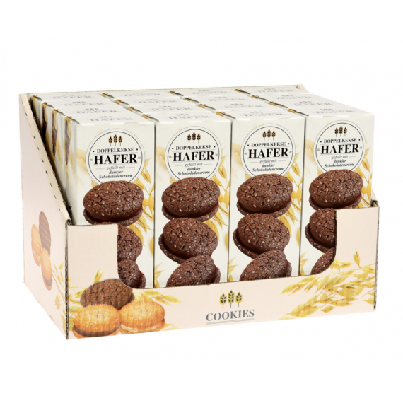 Galletas Sandwich de Avena y Cacao con Chocolate Negro