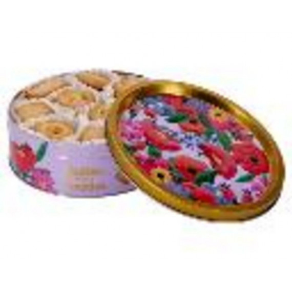 Lata de Galletas Sabor Mantequilla con Flores 340 g