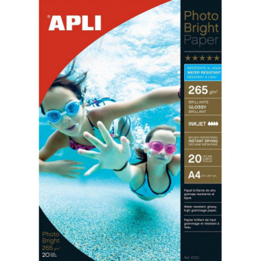 Papel Fotogr&aacute;fico Water Resist 20 Hojas