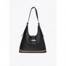 Bolso shopper negro con ojales de Lola Casademunt