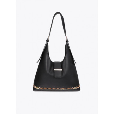 Bolso shopper negro con ojales de Lola Casademunt