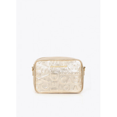Bolso bandolera con logo grabado de Lola Casademunt