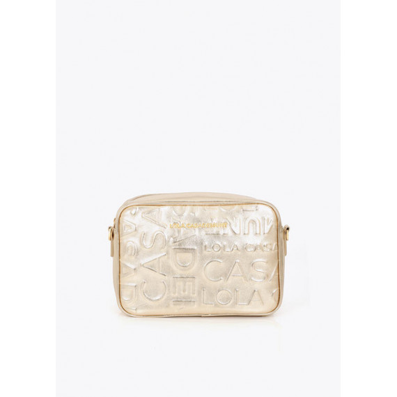 Bolso bandolera con logo grabado de Lola Casademunt