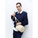 Bolso bandolera con logo grabado de Lola Casademunt