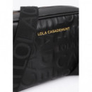 Bolso bandolera con logo grabado de Lola Casademunt