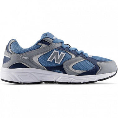 Playeras NEW BALANCE 408 Jr Azul Gris Blanco