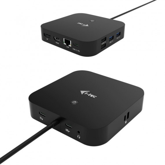Docking I-TEC Usb-c - 5XUSB/HDMI/RJ45/DP/JACK/USB-C Black