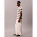 SS EASY 20S JERSEY STRIPE CREWNK TAUPE T