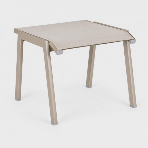 Reposapiés VICTOR apilable de aluminio y textilene beige para exterior Terrazza Collection®