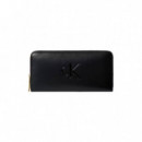 BOLD CK LONG ZIP AROUND BLACK