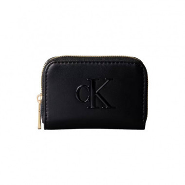 BOLD CK MEDIUM ZIP AROUND BLACK