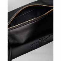 BOLD CK SLOUCHY SHOULDER BAG BLACK
