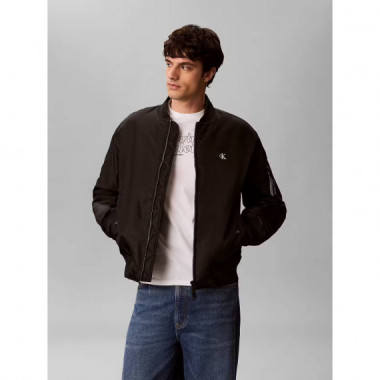 Ls Jeans Nylon Bomber Jkt Black  CALVIN KLEIN