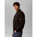 Ls Jeans Nylon Bomber Jkt Black  CALVIN KLEIN