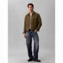 Ls Clsc Cttn Wfle Hzip Swtr 9GG Roasted  CALVIN KLEIN