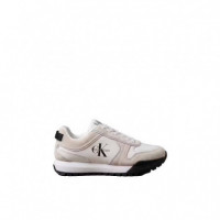 Toothy Runner Irregular Lines Bright Whi  CALVIN KLEIN