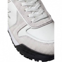 Toothy Runner Irregular Lines Bright Whi  CALVIN KLEIN