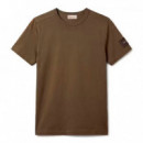 Camiseta de punto de ante con insignia